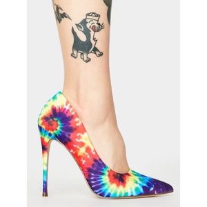 FREAKY COSMIC CROSSING STILETTO HEELS -BNWOT